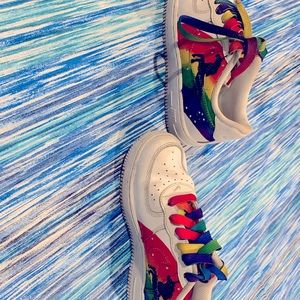 Custom painted rainbow & unicorn Nike Air
